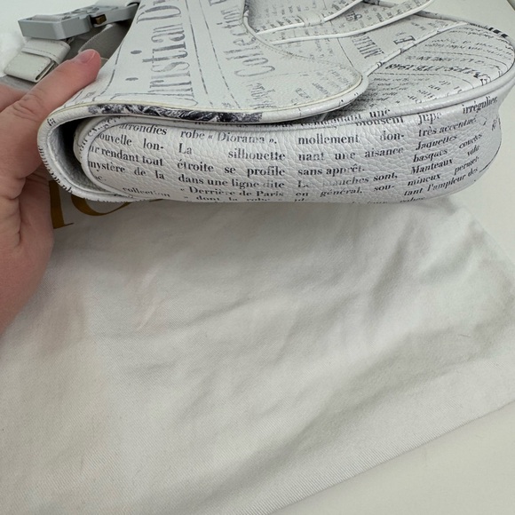 Dior x Daniel Arsham Newsprint Saddle Belt Bag - Picture 8 of 14